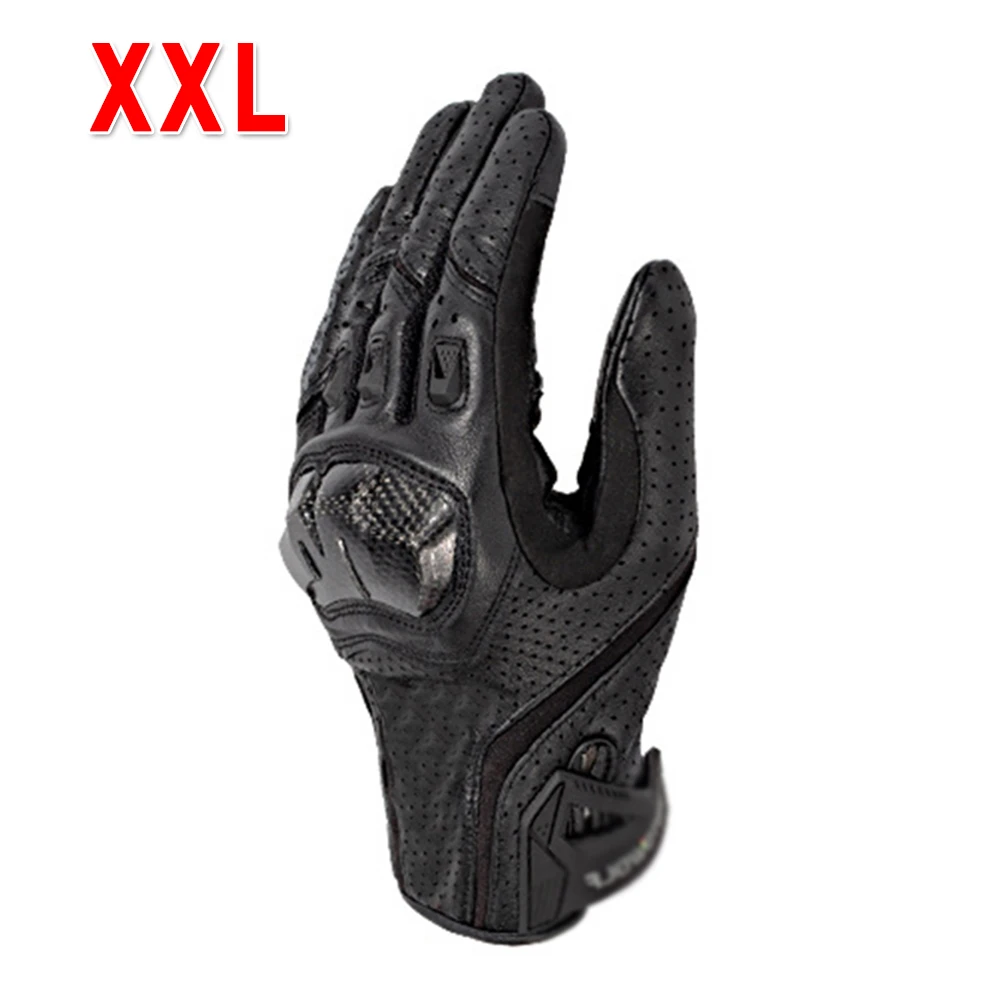 Мотоциклетные гоночные Guantes для езды на велосипеде защитные универсальные противоскользящие зимние летние перчатки с сенсорным экраном - Цвет: Black XXL