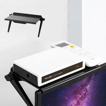 

1PCS Adjustable TV Screen Top Storage Shelf Rack Holder Computer Monitor Desktop Stand TV Rack Display Shelf Storage Rack New