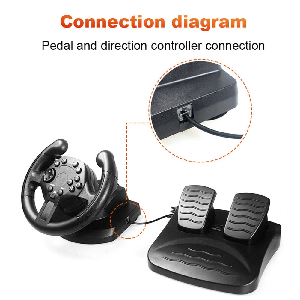 2021 New Game Racing Steering Wheel For Ps3/pc Vibration Joysticks Remote Controller Wheels