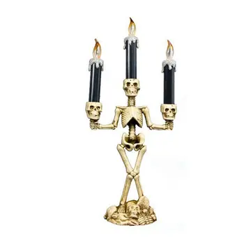 

Halloween Decorations Ghost Festival Light Candle Holder Bar Human Skeleton Design Atmosphere Layout Props