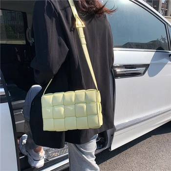 

Small woven flap bags for women 2020 new fashion PU leather shoulder bag good quality shoulder bag crossbody bag female summer