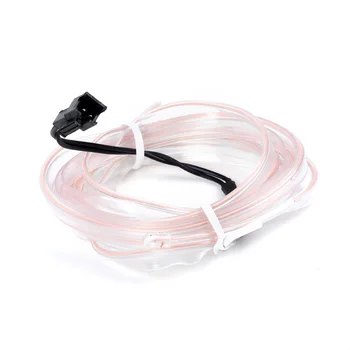 

DIY Ambient Atmosphere Lamp DC 12V White Cold Decor Light Strip Decorative Vehicle Universal Optical Fiber Newest