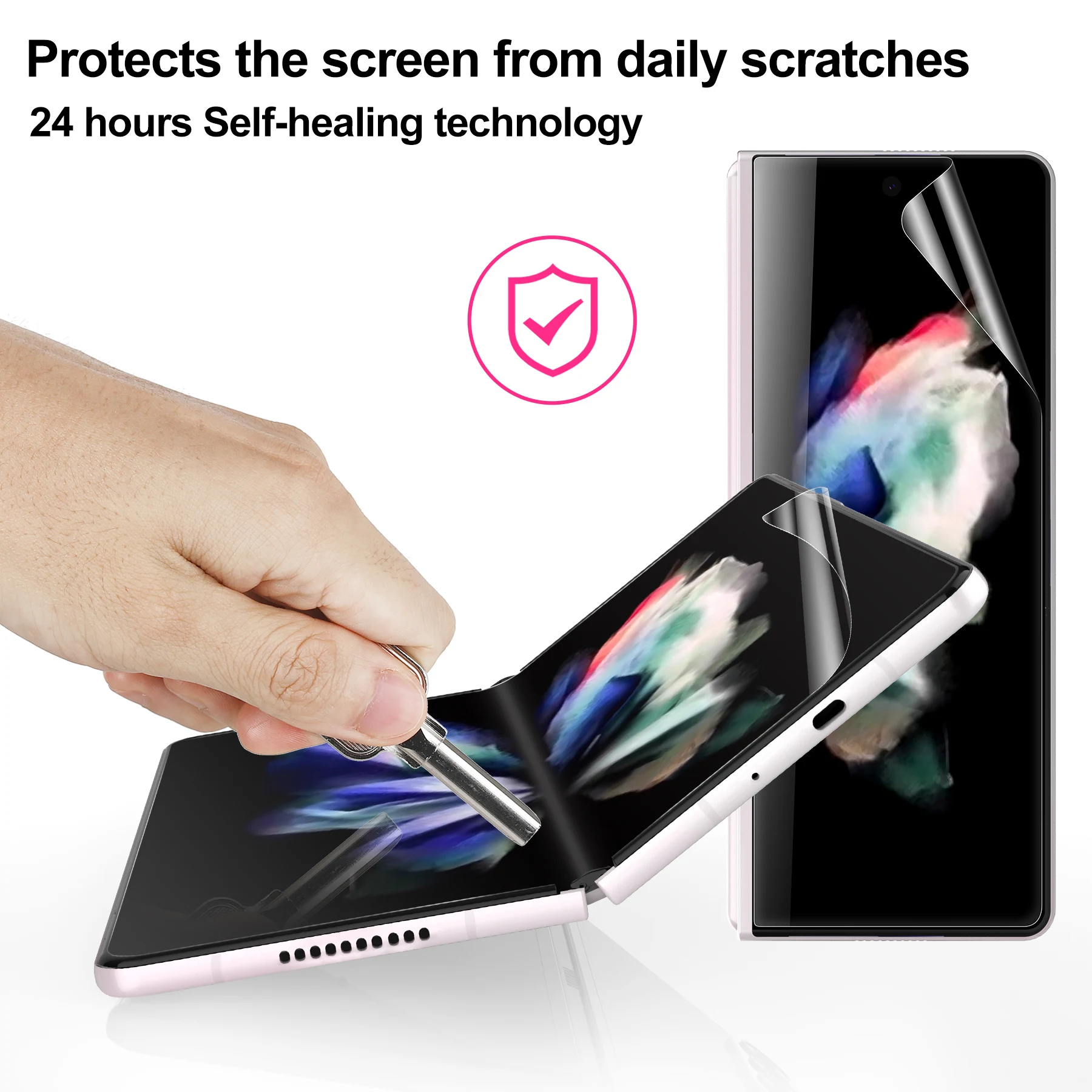 Soft Film for Samsung Galaxy Z Fold 3 Full Cover Hydrogel Film Anti-fingerprint Screen Protector for Samsung Z Fold 3