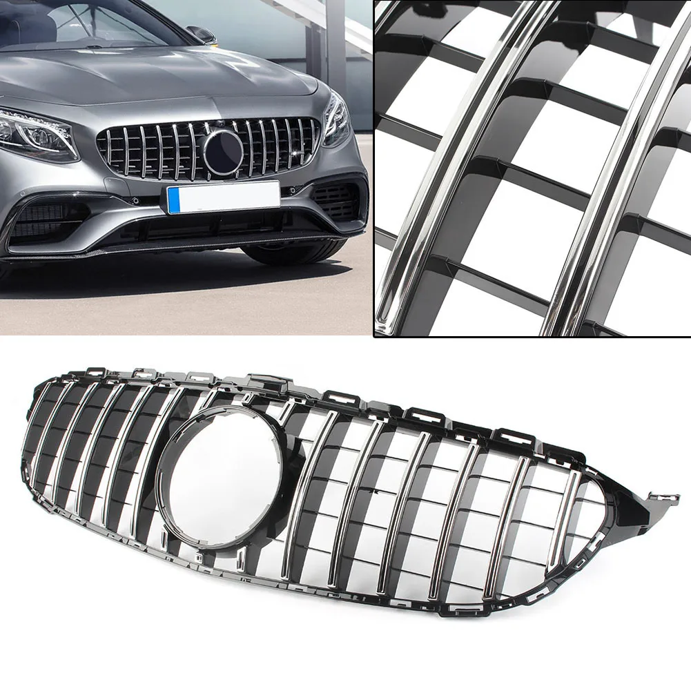 Передняя решетка автомобиля верхний бампер для Mercedes Benz C Class W205 C250 C350 C300 C200 2015 2016 2017