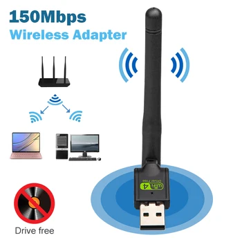 

usb wifi adapter ethernet lan 150 wireless 802.11n laptop desktop dongle card antena adaptador 2.4g wi fi receiver wi-fi mini