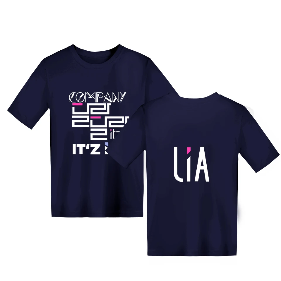 ITZY/Детские футболки для девочек; Летние футболки с короткими рукавами для девочек; Повседневная футболка в стиле Харадзюку; Корейская свободная одежда для малышей
