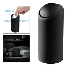 1pcs Car Trash Can Black Rubbish Bin Dust Storage Accessories Interior