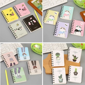 

cute cartoon NotePad Foreign Language Learning Coil Book Vocabulary Portable Pocket Notebook Diary Notepad Travel Log Books
