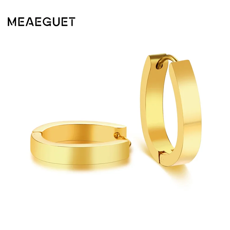 Серьги кольца Meaeguet из нержавеющей стали с круглыми кругами и маленькой петлей