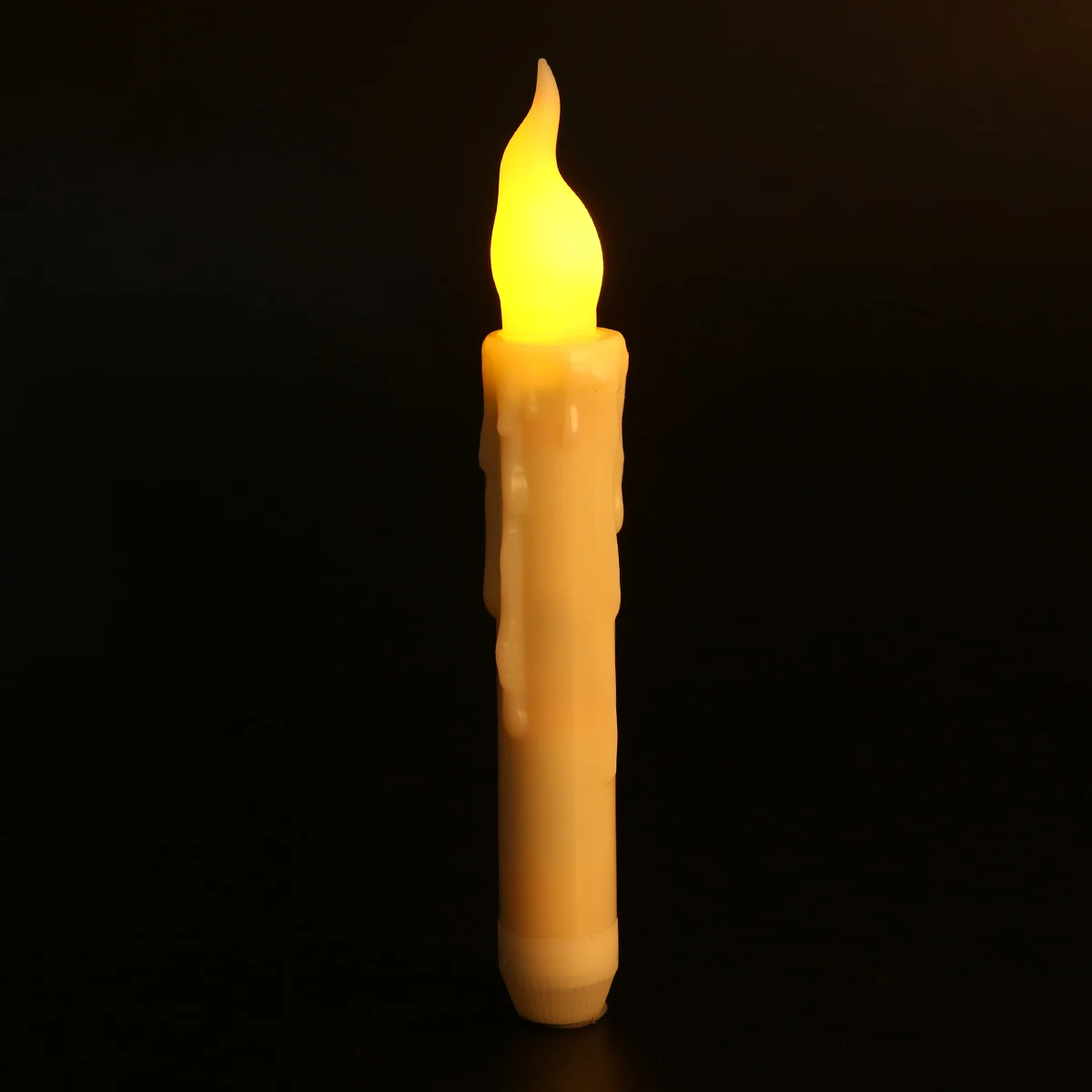 6Pcs Yellow Flickering Electronic Candles Remote Control Candles Lights Flameless LED Taper Candle for Home Homemory Decoration