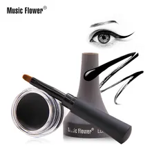 Музыка цветок против окрашивания стойкий макияж без макияжа глаз Подводка для глаз водостойкая и устойчивая к поту стойкая черная косметика