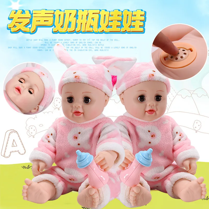 

Model Doll Toy Infant Soft Silicone Baby Talking Smart Doll 160 Sound Sleep Fake Baby