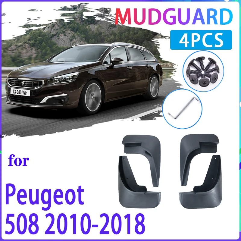 4 шт. Автомобильные Брызговики для Peugeot 508 SW 508sw 2010 ~ 2018 2011 2012 2013 крыло