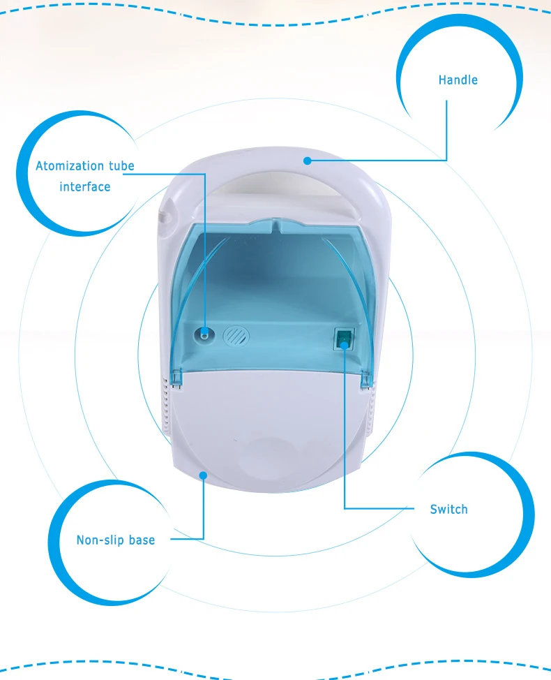 

Portable Nebulizer Compressor Machine System Kit Atomizer Inhaler Spray Steamer Nebulizer Allergy Relief for Home Child Adult 2