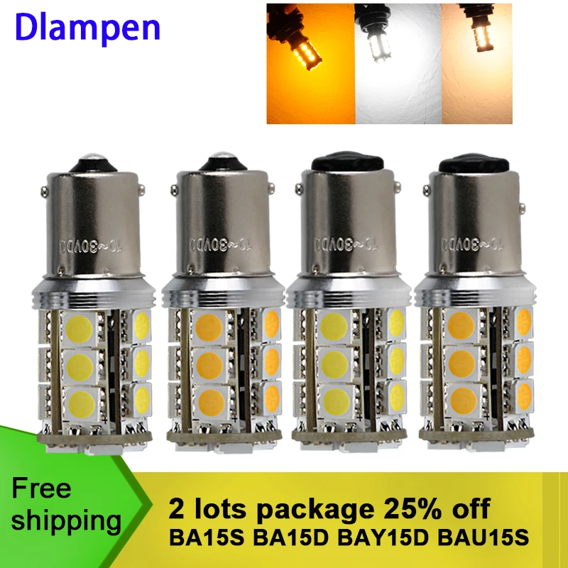 2 шт. p21w led canbus 1156 BA15S 1157 BAY15D 1142 BA15D 1056 BAU15S p21/5 w 12V 24V лампы для декора автомобиля Автомобильный поворотный сигнал лампа