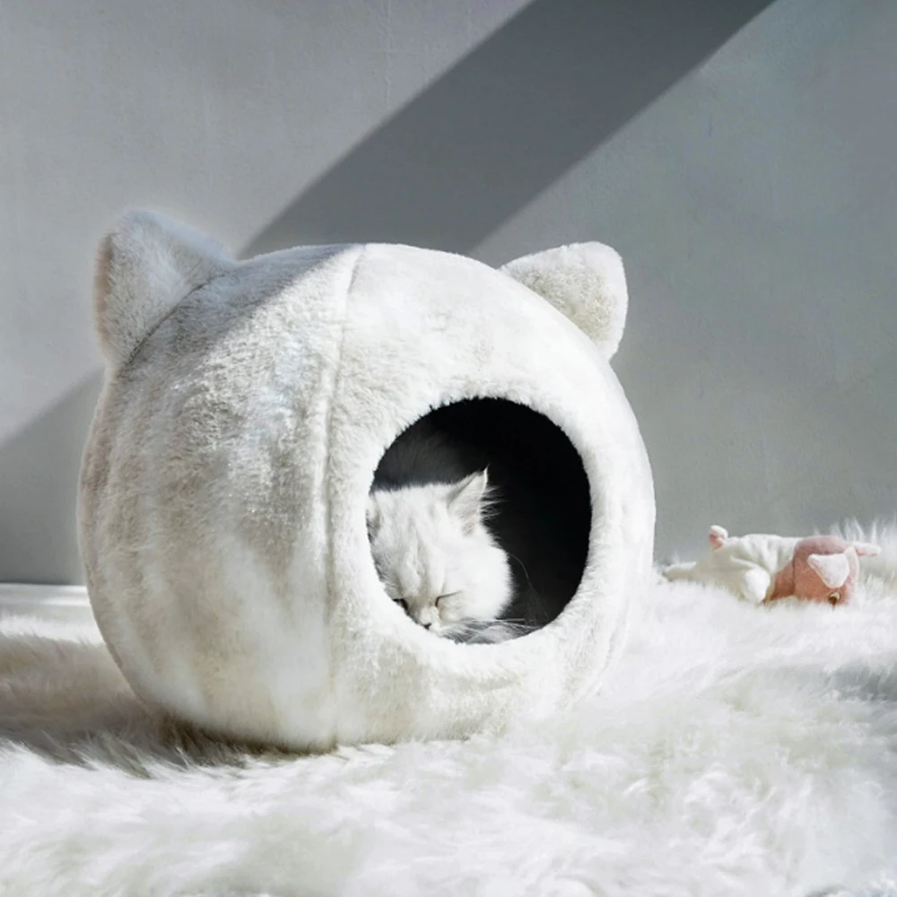 Warm Pet Cat Dog Bed Pet Cushion Kennel For Small Medium Large Dogs Cats Winter Pet Bed Dog House Puppy Mat Size M/L New