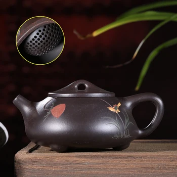 

Manual authentic yixing teapot recommended mud painting ball Kong Shi gourd ladle 230 ml