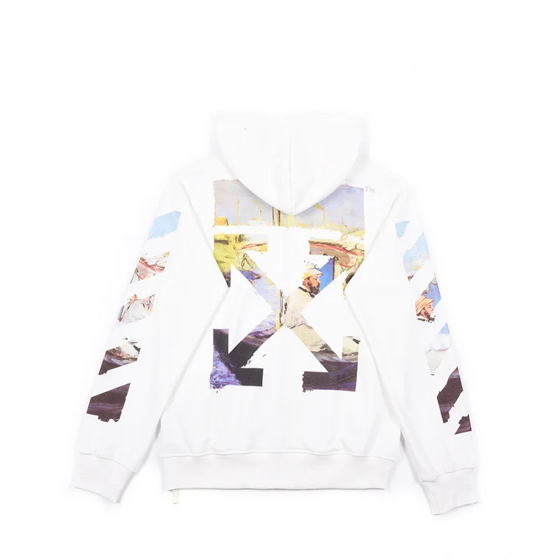 Off-White толстовка с принтом в виде соломенной шляпы