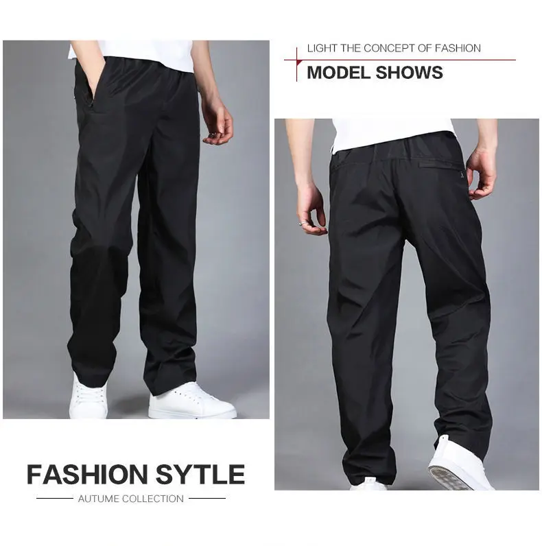 Casual Pants Men's Winter Warm Autumn Velvet Straight Quick-drying Loose Sweatpants Wear-resistant 5XL