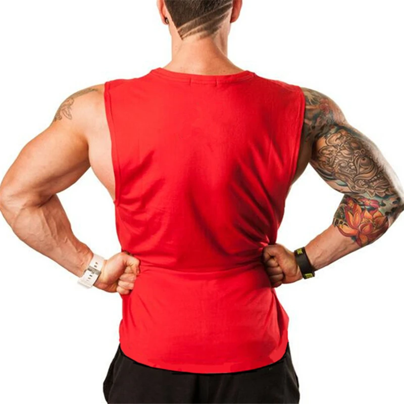 Мужская майка для фитнеса Muscleguys, одежда для спортзала, мужская майка без рукавов для бодибилдинга, хлопковая майка для тренировок, Верхняя Нижняя рубашка