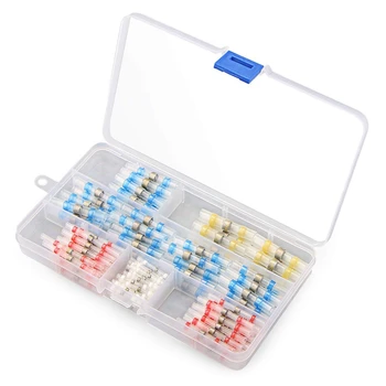 

150PCS Solder Seal Wire Connectors Heat Shrink Butt Connectors Electrical Waterproof Insulated Terminals for Marine Automotive T