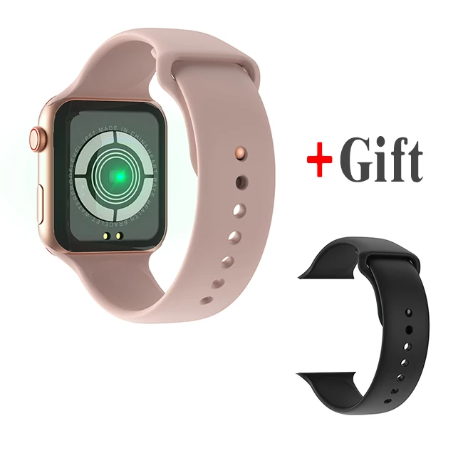 pink add black Новые F10 Смарт часы Полный сенсорный экран Bluetooth Smartwatch камера монитор сердечного ритма Водонепроницаемый умный браслет PK iwatch 4 IWO8 - Цвет: pink add black