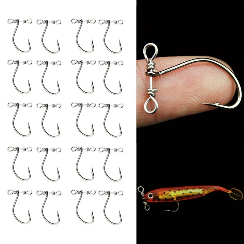 ABZB-20Pcs/набор, 2,5 см, 0,4 г, рыболовный крючок, Высокоуглеродистая сталь, заточенная Мягкая приманка, рыболовные крючки, одиночные крючки для рыболовных снастей