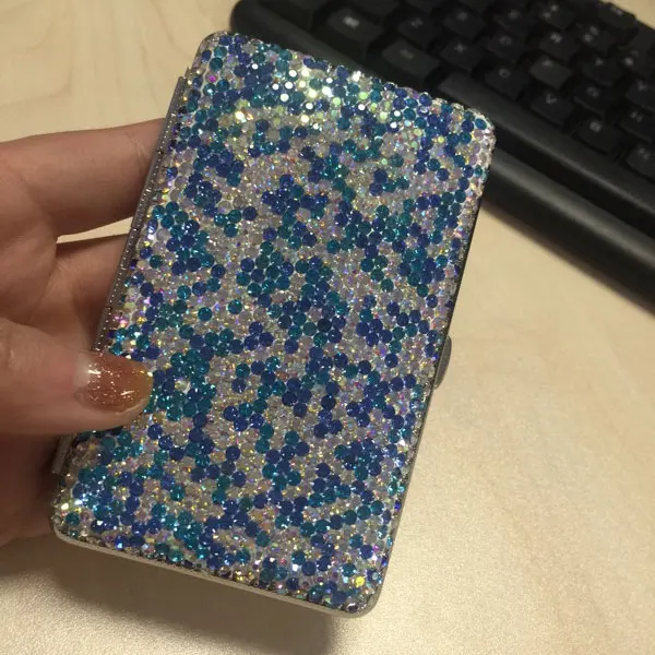 14-Cigarette-Female-Single-Sided-Diamond-Cigarette-Case-Flip-Cigarette-Box-Slim-Portable-Sealed-Waterproof