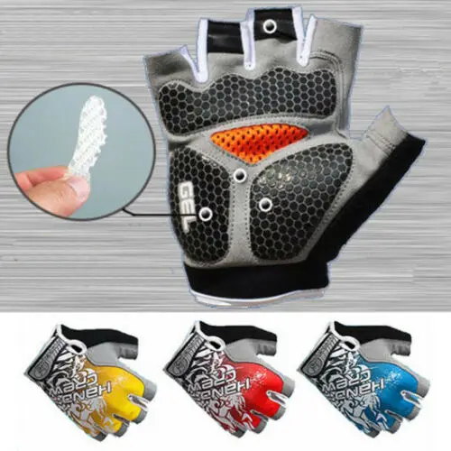 Gym Leather Weight Lifting Padded Gloves Fitness Training Body Building Cycling 