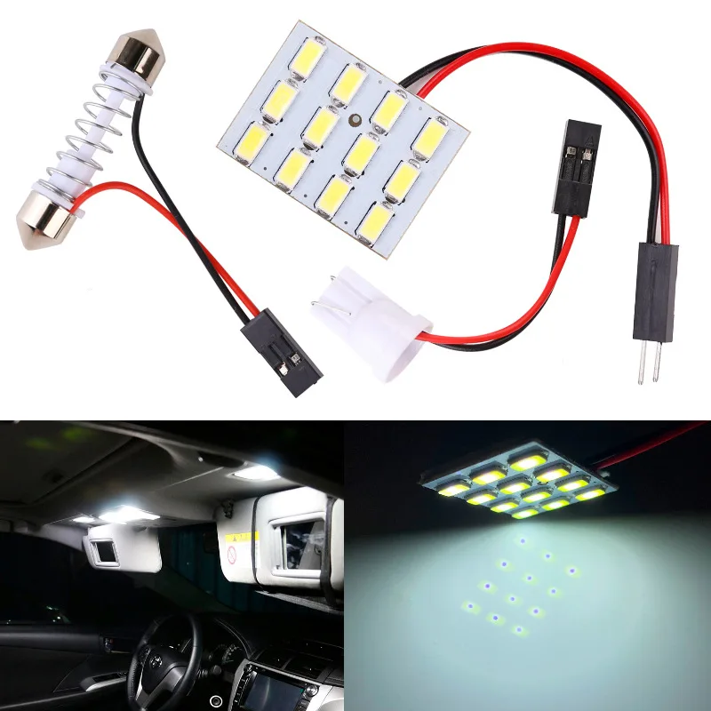 Автомобильный светодиодный светильник доска 5730 12SMD 12V 3W высокое светильник крыши светильник чтения светильник отсек светильник инструмент, Световой индикатор светильник