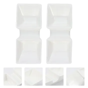 

2pcs Durable Practical Ceramic Useful Sauce Dishes Seasoning Dishes
