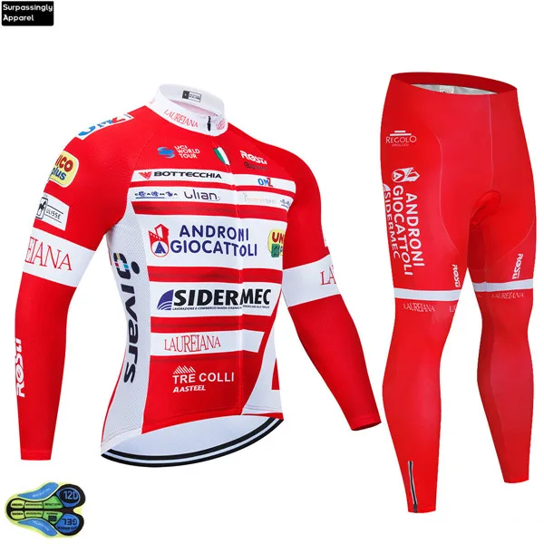 Picture Color UCI ANDRONI Team Pro велосипедная майка с длинным рукавом для велоспорта 12D гелевая велосипедная майка для горного велосипеда комплекты одежды для велоспорта осень - Цвет: Picture Color