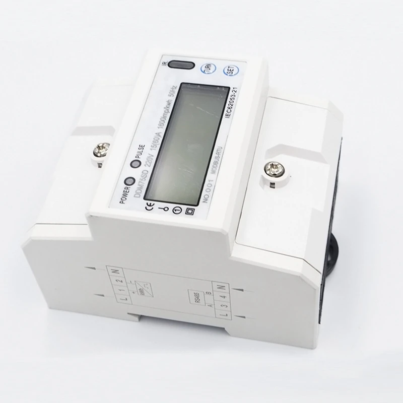 Топ однофазный двухпроводной DDM75SD RS485 MODBUS протокол ЖК-дисплей 220 В 50 Гц din-рейку ваттметр измеритель мощности Ватт метр