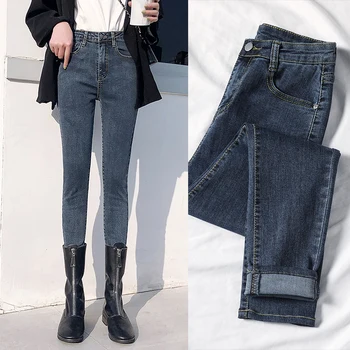 

Denim Pencil Pants High Waist Jeans Woman Plus Size Jean Femme Vaqueros Mujer Summer 2020 Mom Jeans Vintage
