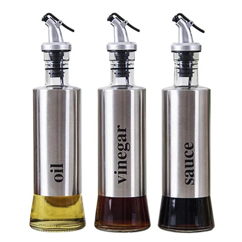 

Kitchen Olive Oil Cruet Bottle Vinegar Dispenser Oil Container No-drip Double Wall Cooking Oil Dispensering Bottle Dishwash Safe