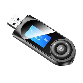 

USB Bluetooth 5.0 Audio Transmitter Receiver LCD Display 3.5MM AUX RCA Stereo Wireless Adapter Dongle For PC TV Car Headphones