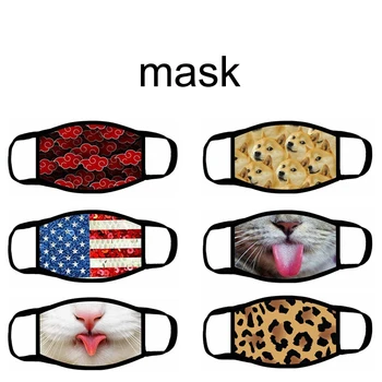 

3D printing black mask dust-proof hanging ear mask personalized spoof cross-border breathable mask custom LOGO