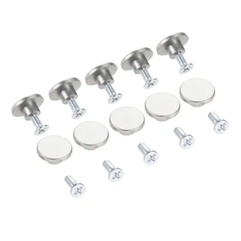 10Pcs Zinc Alloy Kitchen Round Door Handle Knob Drawer Cabinet Drawer Cupboard Wardrobe Pull Screw Fixing Kit Furniture Hardware