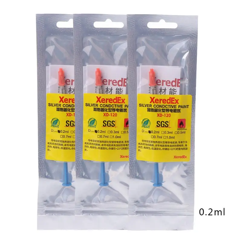 Серебряный проводящий клей для ремонта печатных плат 3 шт. 0 2 мл | Инструменты