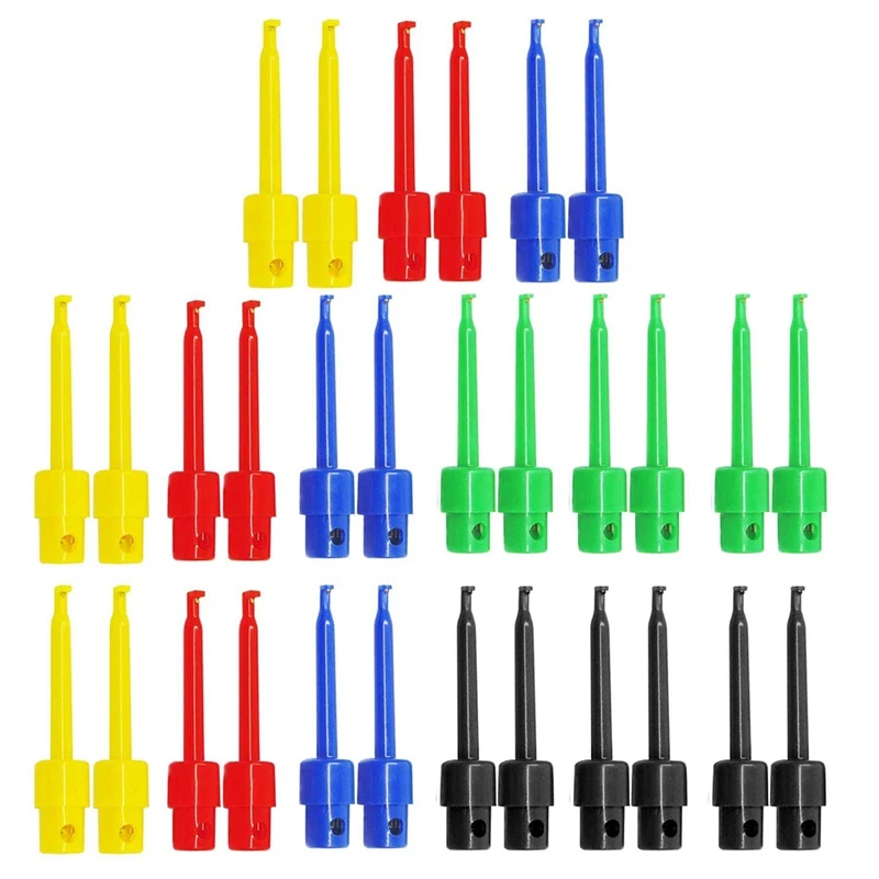 30Pcs Measuring Clamps Test Tips Multimeter Wire Lead Test Clip Electronic Mini Probe Set Pcb Tester Grabber test probe lead cable