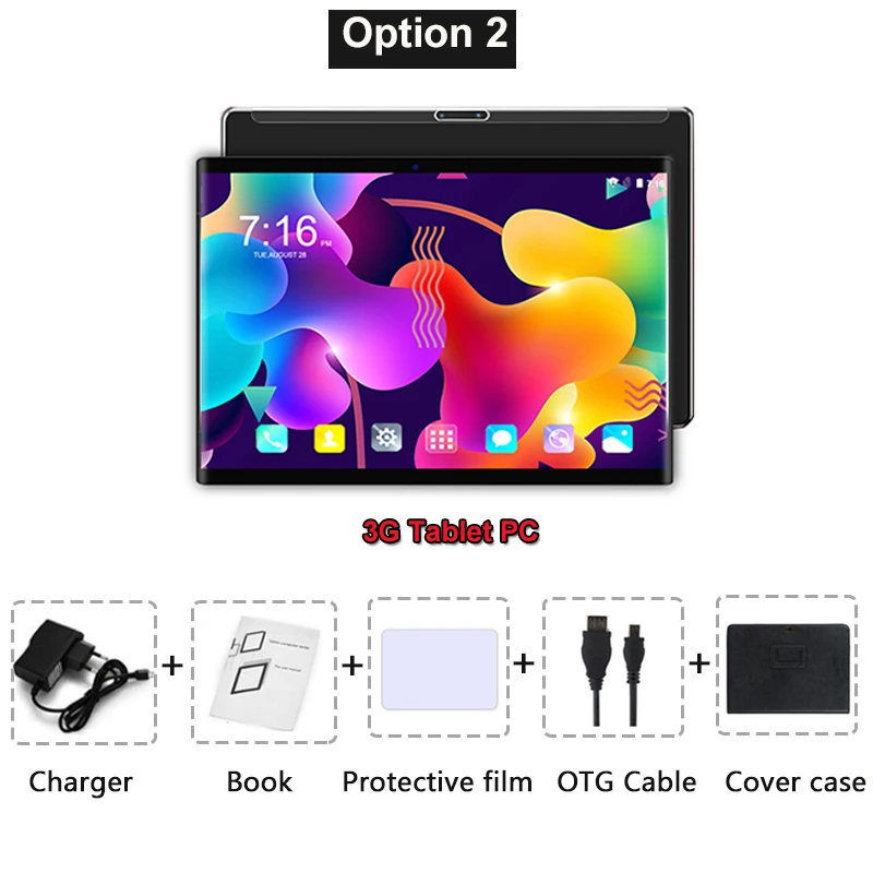 Комплект 2 10.1 inch 3G/4G LTE Tablet PC Google store Android 9 Octa core 6GB+128GB 1280*800 IPS Dual SIM Card WIFI Smart Phone tablets 10" - Комплект: Комплект 2