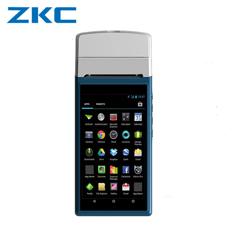 Считыватель смарт-карт ZKC5501 3G терминал с принтером и сканером Qr-кода Bluetooth Android для