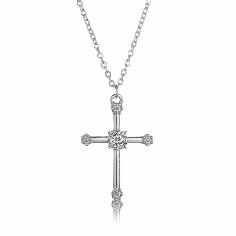 N0252SL Женские сережки с крестиком, сережки с серебряным узором, серьги в стиле панк, подвеска в виде креста, хряща, висячие серьги, пирсинг хряща уха, ювелирные изделия - Окраска металла: N0252SL