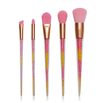 

5/7pcs Hot Sales Popular Quicksand Crystal Handle Transparent Granule Makeup Brushes Set Beauty Tools Maquillaje Dropshipping