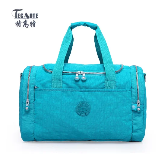 Bolso de viaje para mujer, bolso grande de lona, ​​bolso de mano para fitness, bolsa de almacenamiento de nailon impermeable._voghion.com
