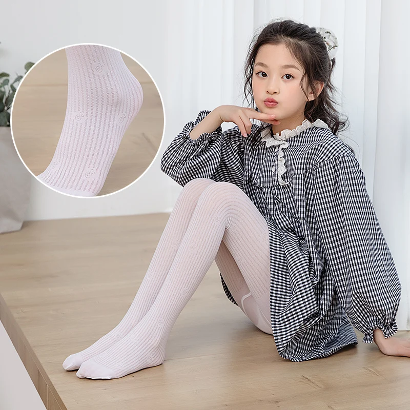 Summer thin hollow notes anti-hook silk pantyhose female baby summer mosquito socks student dance socks children's leggings