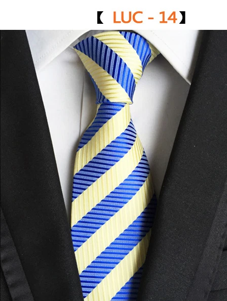 Gusleson модные шёлковые мужские галстуки дизайн шеи галстук 8 см в деловом стиле и в полоску Свадебные Галстуки для мужской формальный деловой вечерние Gravatas - Цвет: 14