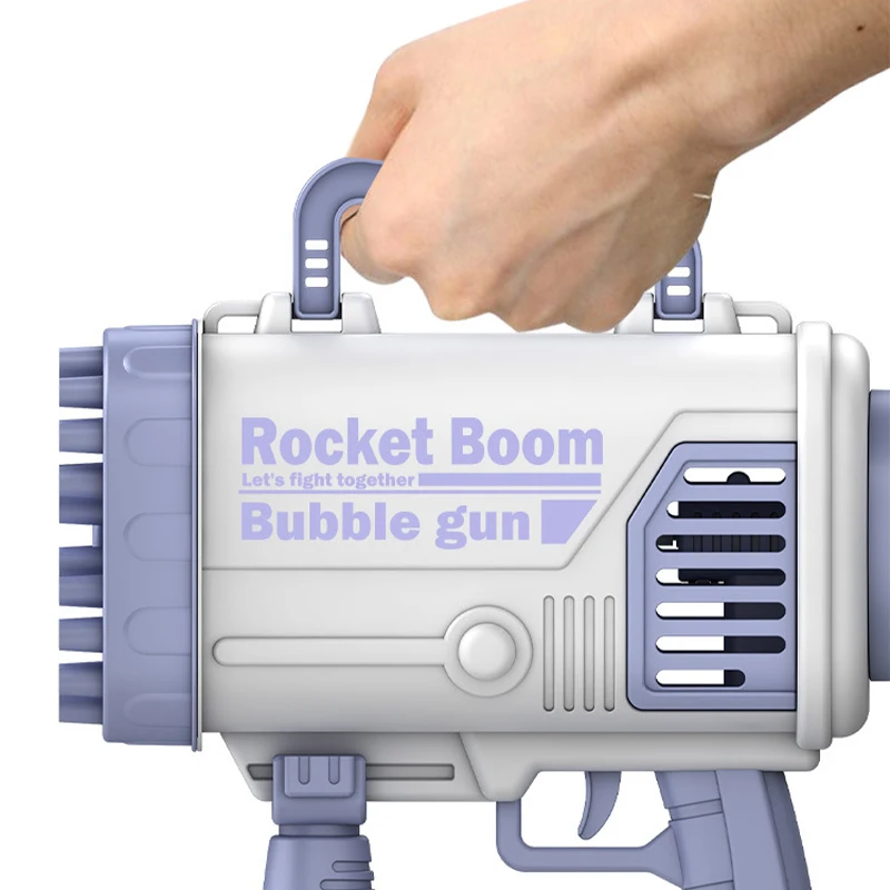 52/64 Holes Rocket Boom Bubble Guns Electric Bubble Machine for