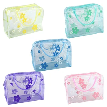 

Fashion Women Waterproof PVC Transparent Cosmetic bag Portable Travel Organizer Toiletry Bag Bath Wash Make up Bag