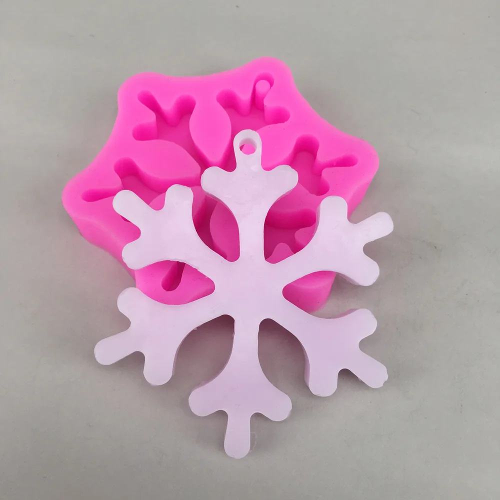 BK1098 зимняя Снежинка силиконовый кекс Топпер Sugarcraft печенья Полимерная глина